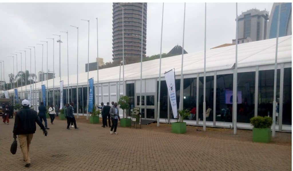 Banda kuu lilioko katika viwanja vya COMESA, KICC Nairobi, eneo hili lilitumika na washirika mbalimbali katika idhara ya afya kuhutubia wananchi.