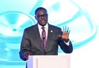 Nairobi County Governor Mr. Sakaja Arthur Johnson addressing the forum